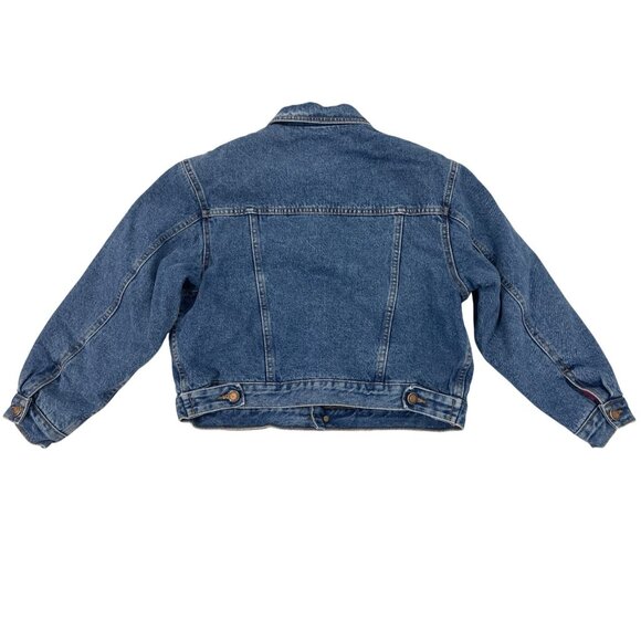 Vtg United Colors of Benetton Blue Family Jeans Denim Jacket Youth Sz M - New - Picture 2 of 8